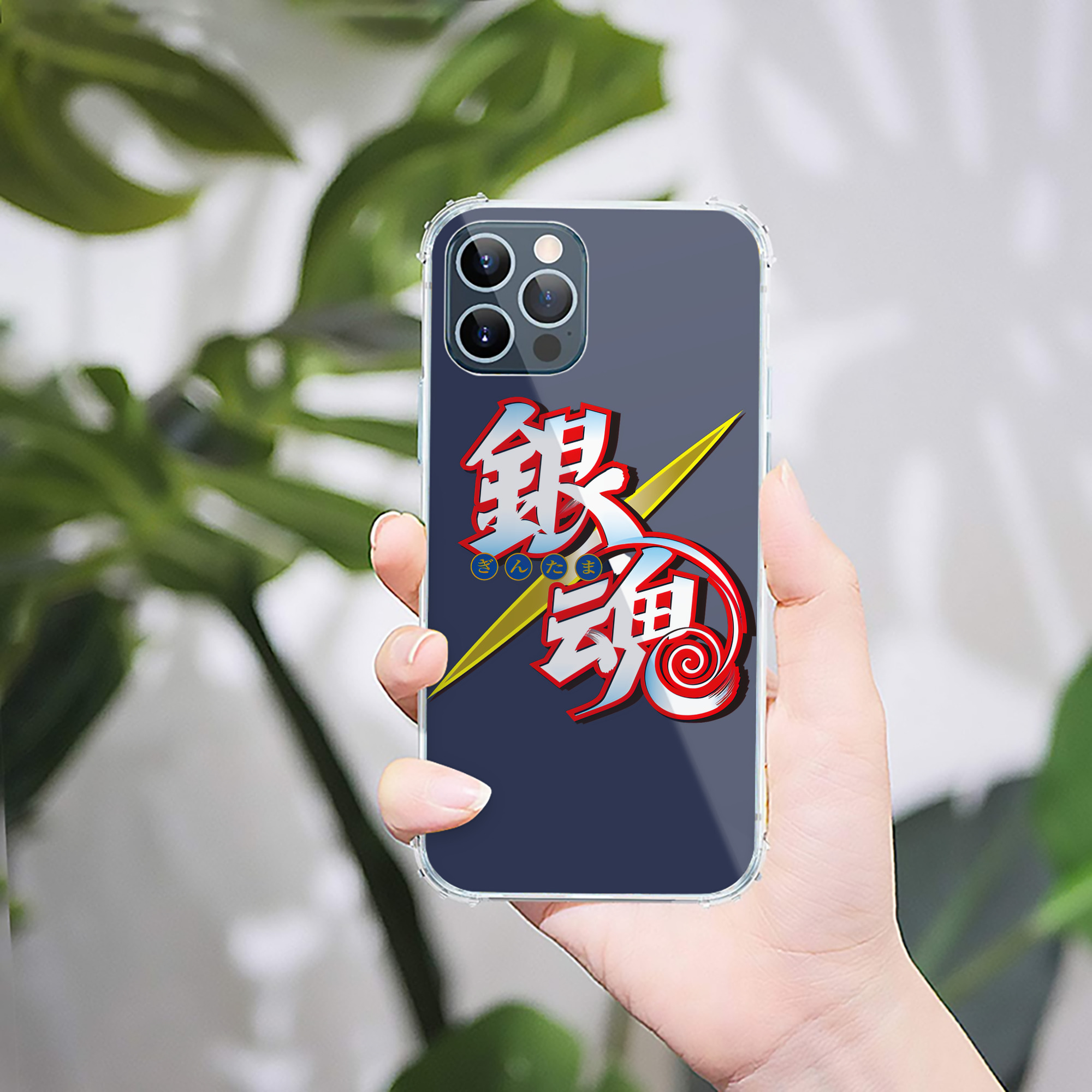 （画像用） ぎんたま 坂田銀時（さかたぎんとき） 神楽 志村新八（しむら しんぱち） GINTAMA Sakata Gintoki Kagura Shimura Shinpachi 【iPhone 12シリーズ対応】透明スマホケース（クリアソフトケース）